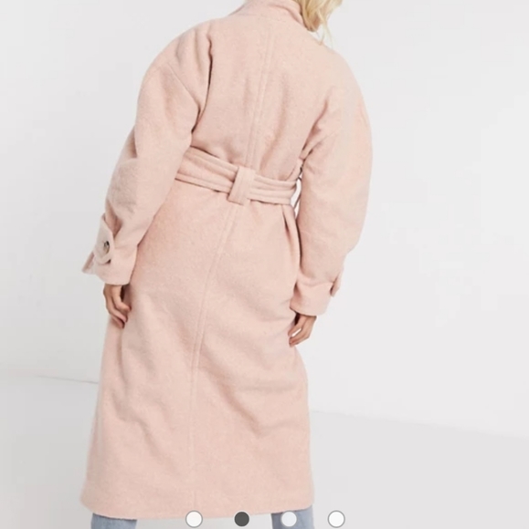 Ballon Sleeve Funnel Neck Coat - Picture 2 of 7